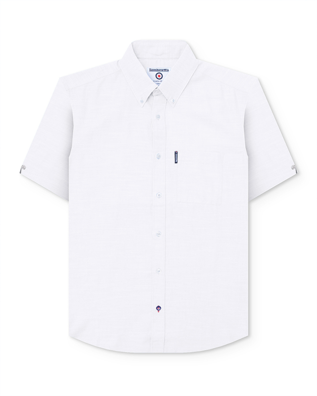 S/S Plain Dobby Shirt White