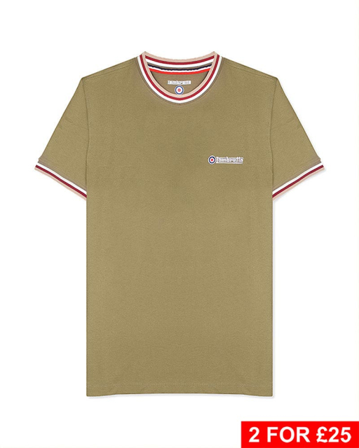 Triple Tipped Pique Tee Olive