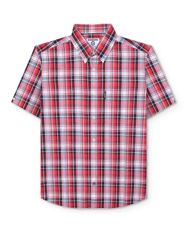 S/S Multi Check Shirt Red/White