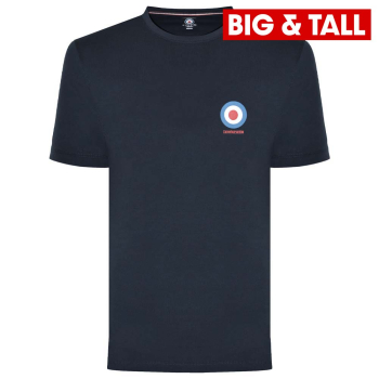 Big & Tall Target Back Print Tee Navy