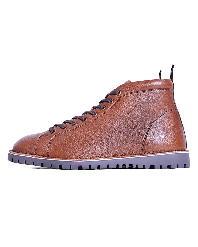 Monkey Boot Brown Milled Leather