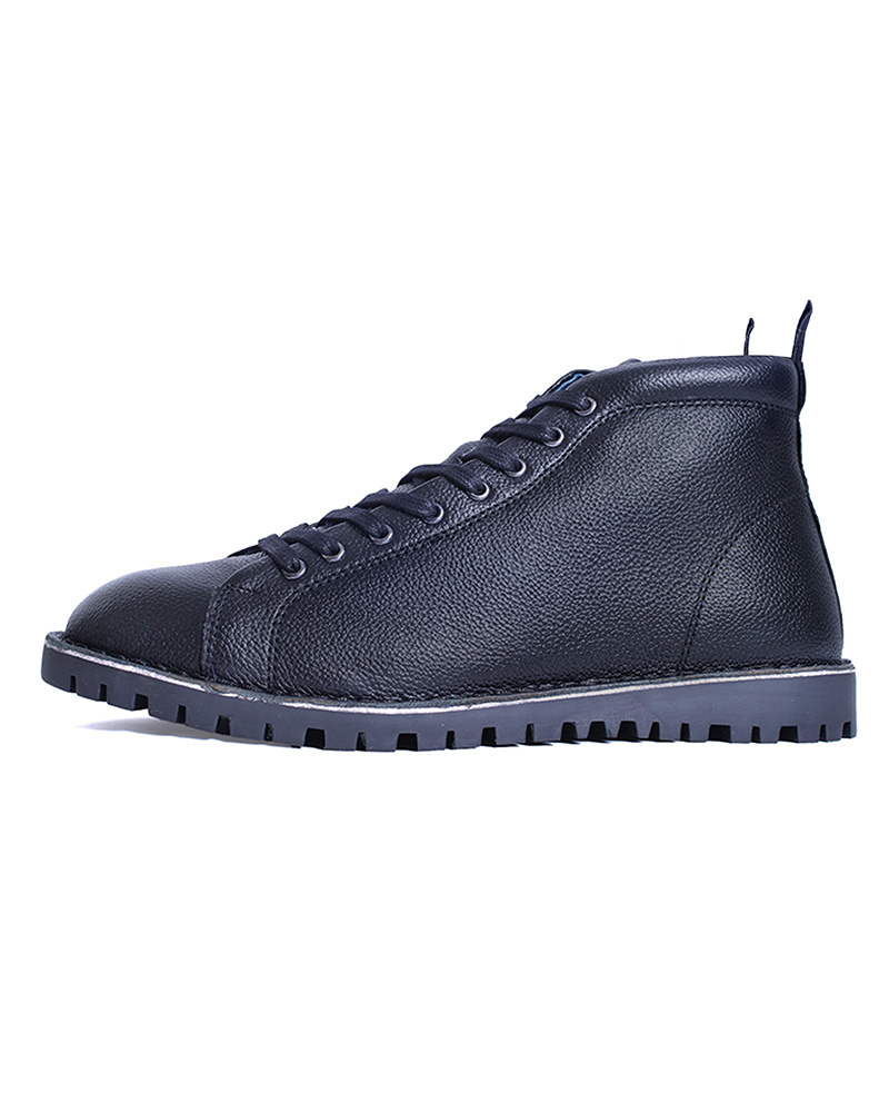 Monkey Boot Black Milled Leather