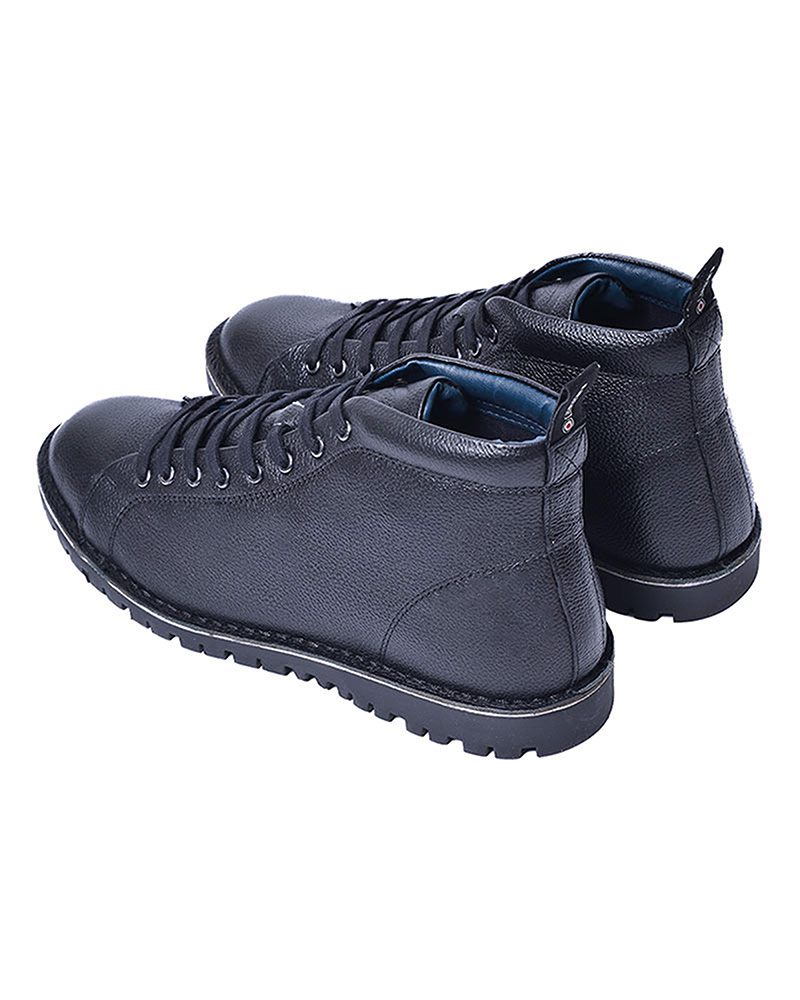 Monkey Boot Black Milled Leather