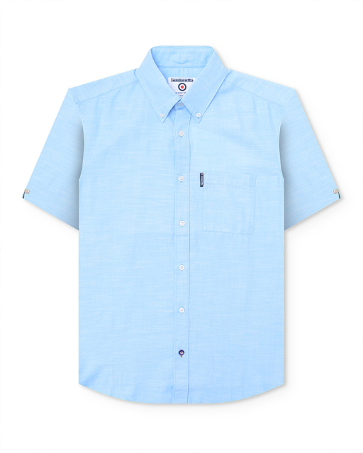 S/S Plain Dobby Shirt Sky Blue